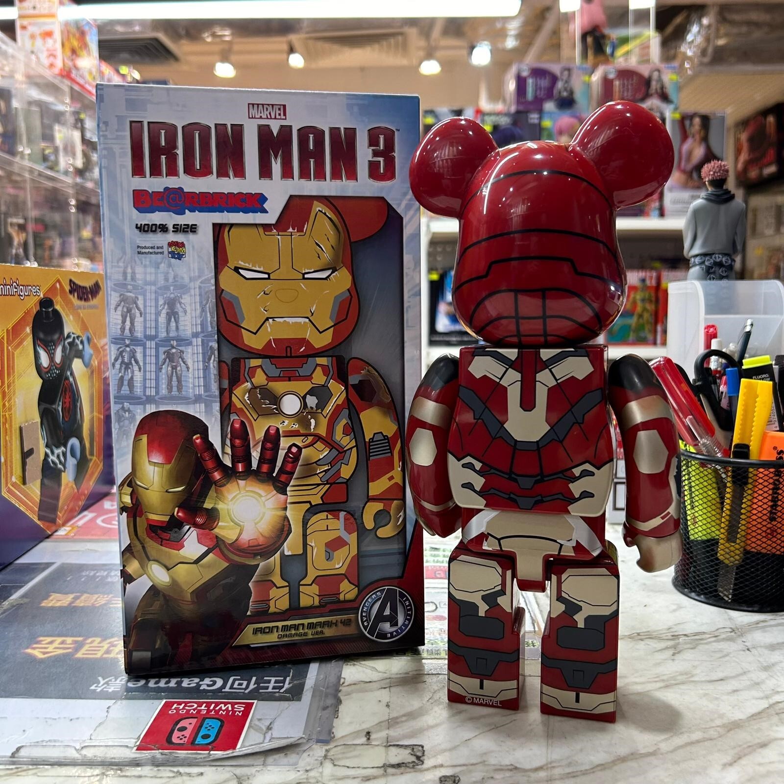 Medicom Toy Be@rbrick Iron Man Mark 42 Damage Ver. 400% (開封品,介意者請勿下單,不設退換)