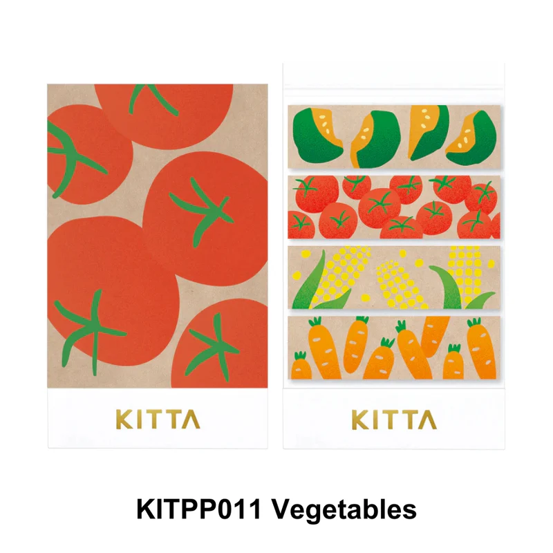 KITTA 和紙膠帶 牛皮紙 蔬果 隨身攜帶和紙膠帶｜KING JIM 日本