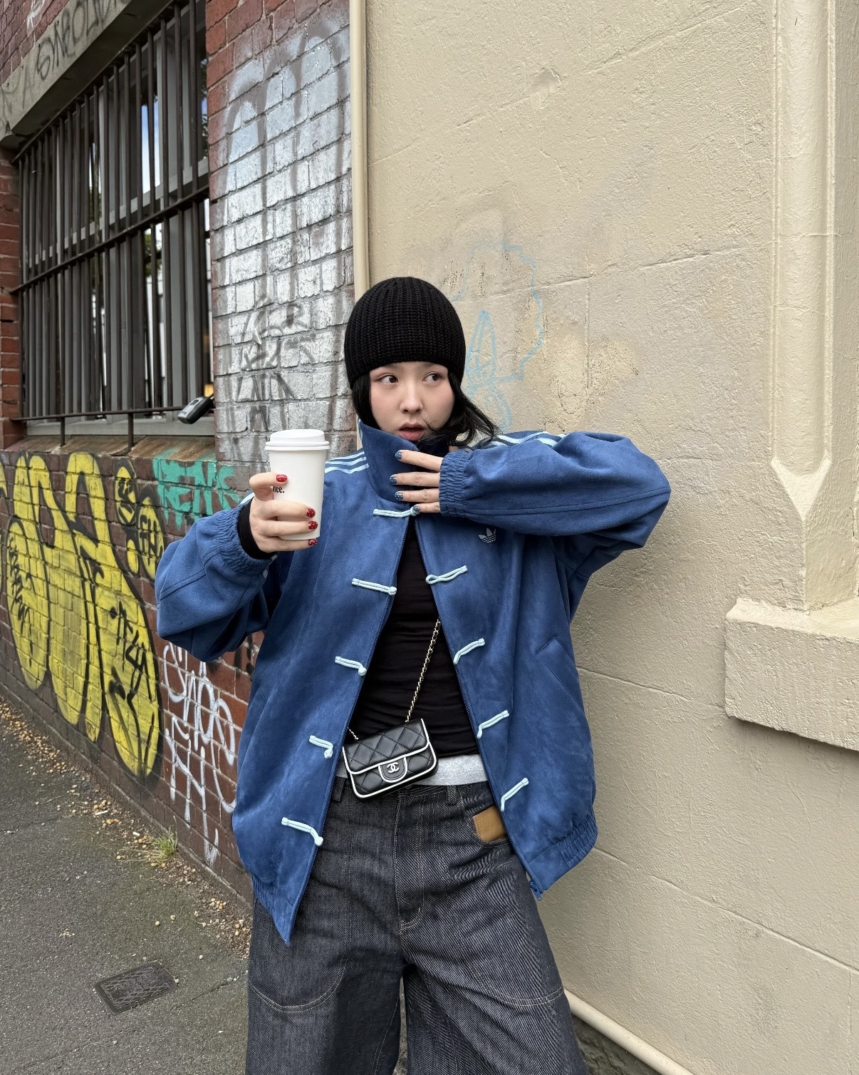 ADIDAS ORIGINALS CTT 3.1 SOFT 新中式 唐裝外套 立領 扭結扣 寶藍 男女 KT3850 / 預購