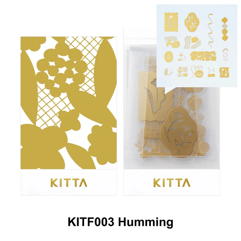 KITTA隨身攜帶 轉印貼紙 金箔 花田｜KING JIM 日本
