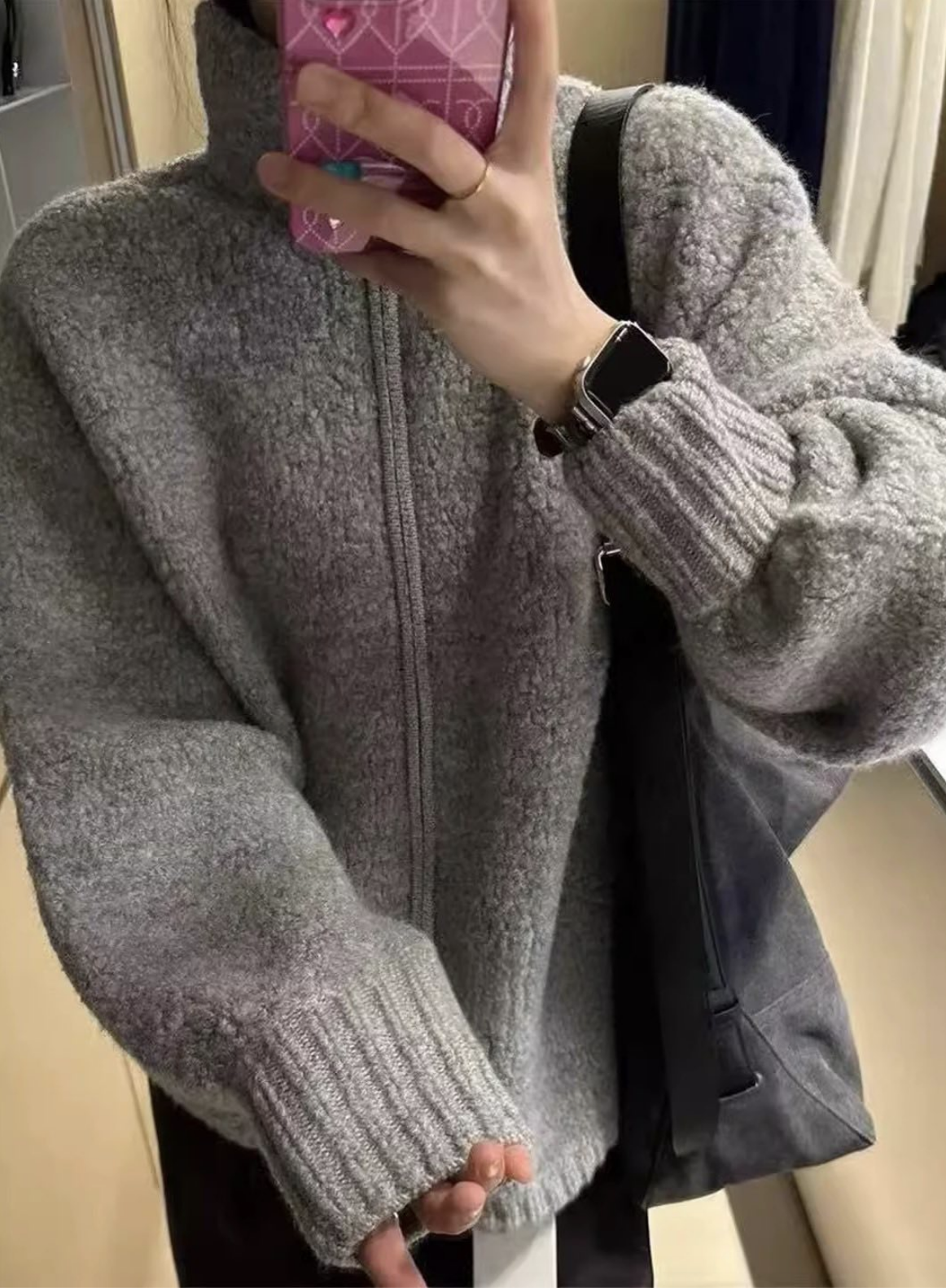 Solenne 柔率雙頭拉鍊羊毛外套 [ 3色 / Free ]