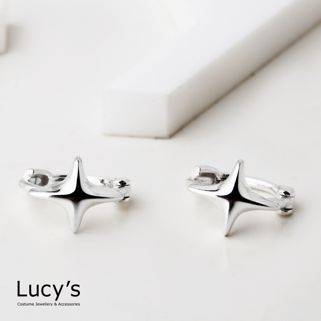 925純銀 閃耀 易扣耳環 (123222)