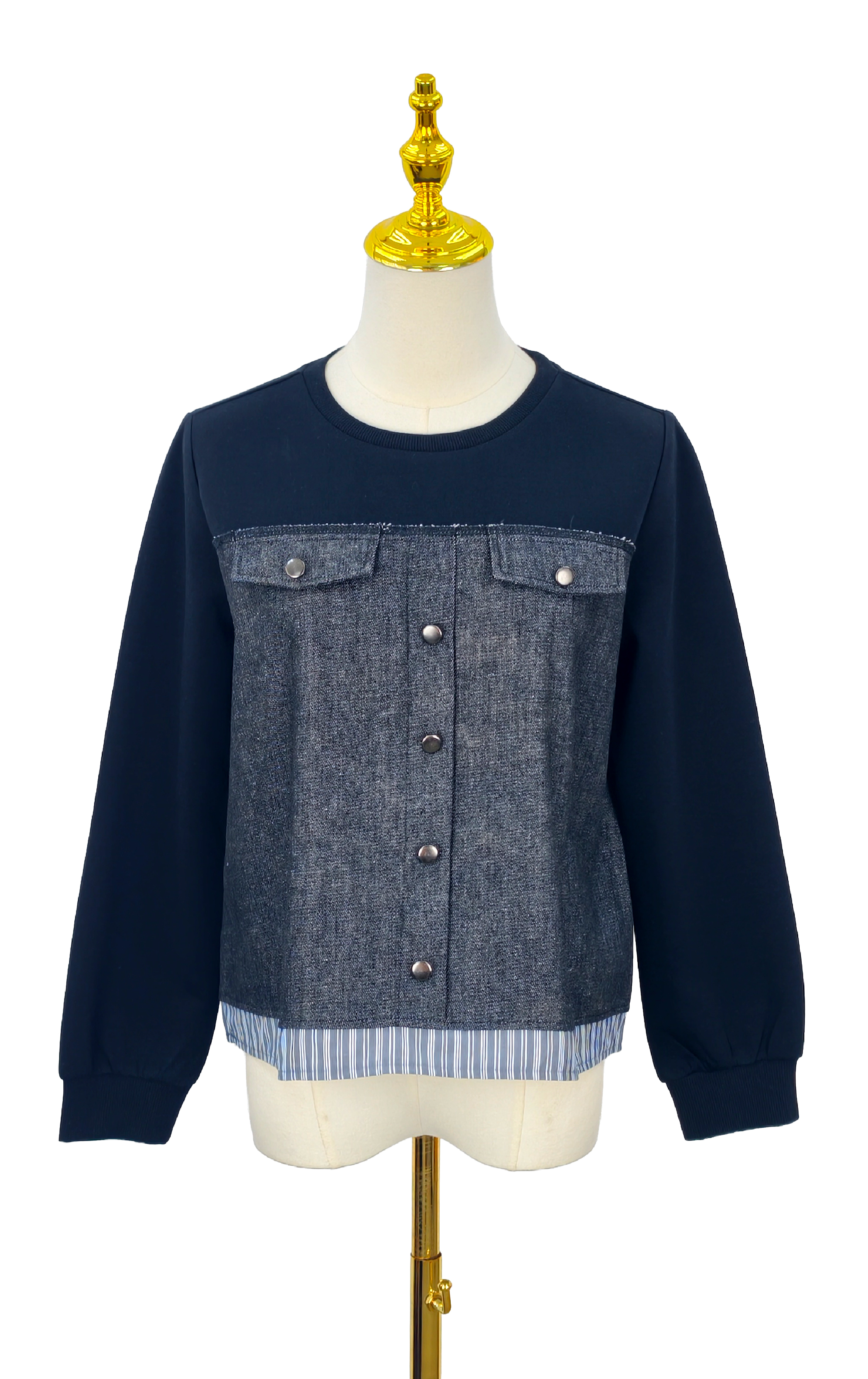 拼布牛仔上衣 LT0345