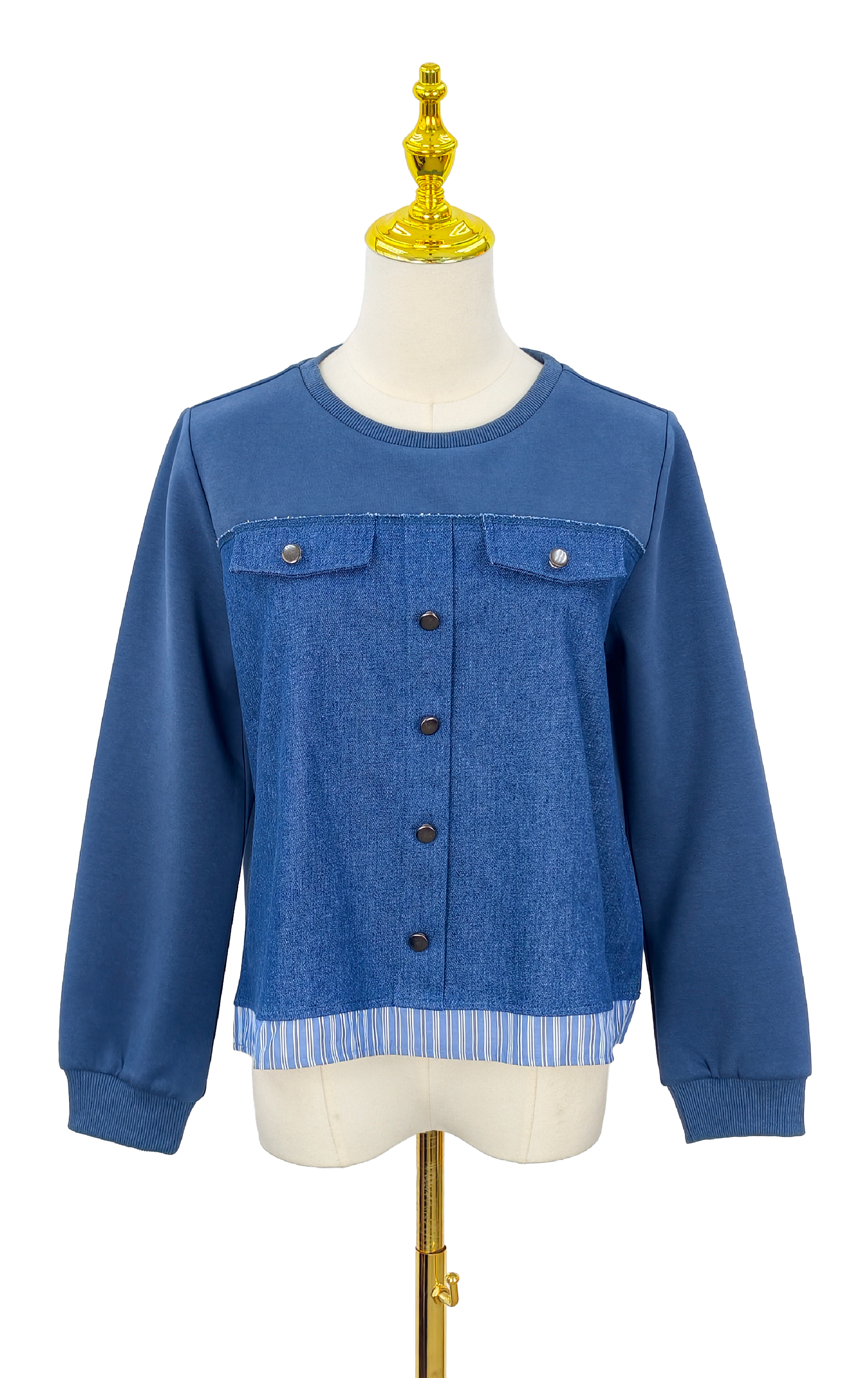 拼布牛仔上衣 LT0345