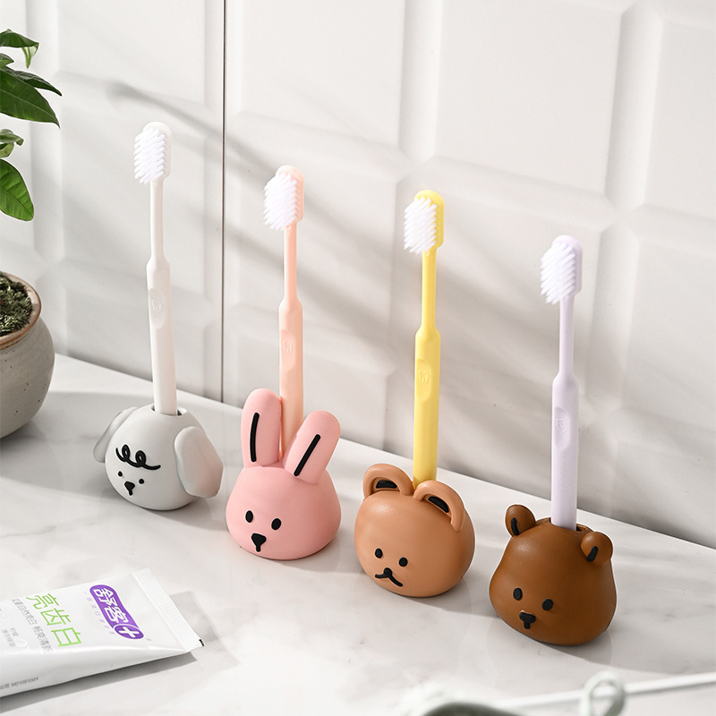 《6492》可愛動物造型硅膠牙刷架