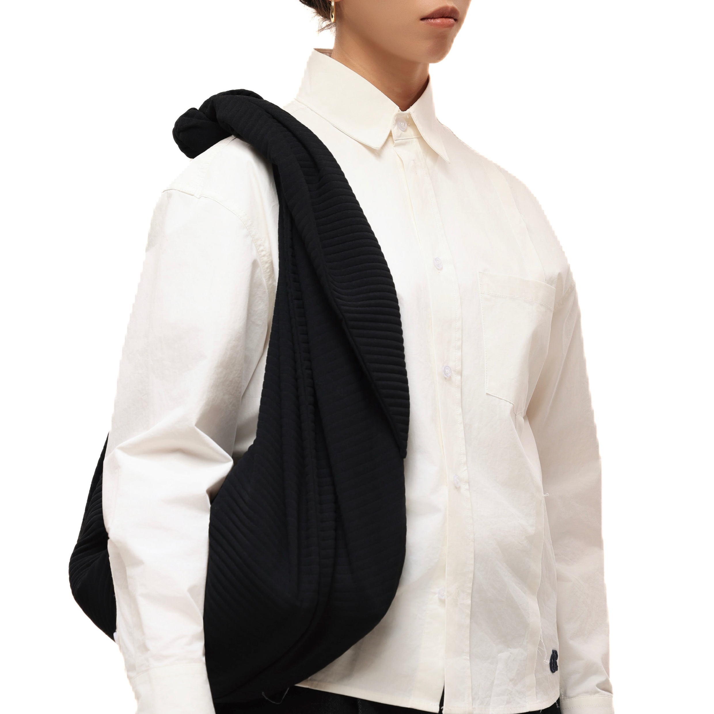 6cRAyon Pleated Adjustable Multi-Function Hobo Bag