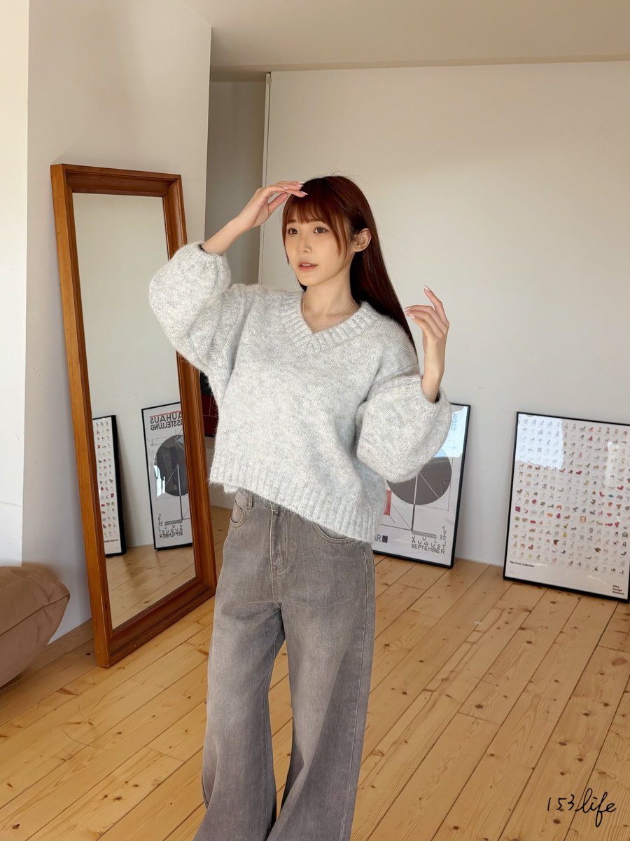 |現貨|簡約氣質澎袖針織上衣(2色)