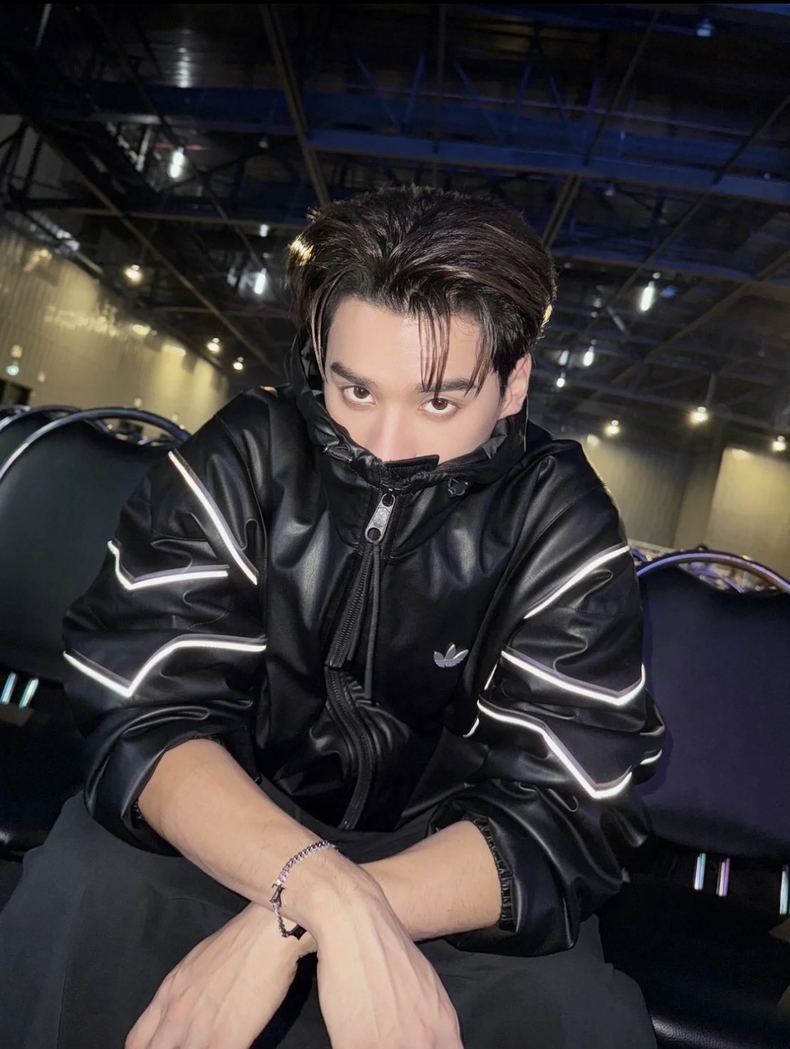 Adidas Originals Trefoil PU 復古 三葉草 寬鬆 夾克 街頭 皮衣 皮外套 皮革 連帽 外套 黑色 綠色 KC2653/KC2654