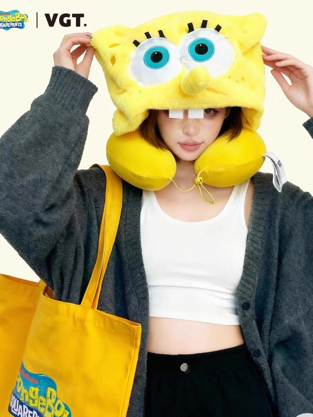 The residents of Bikini Bottom, SpongeBob SquarePants U-shaped pillow