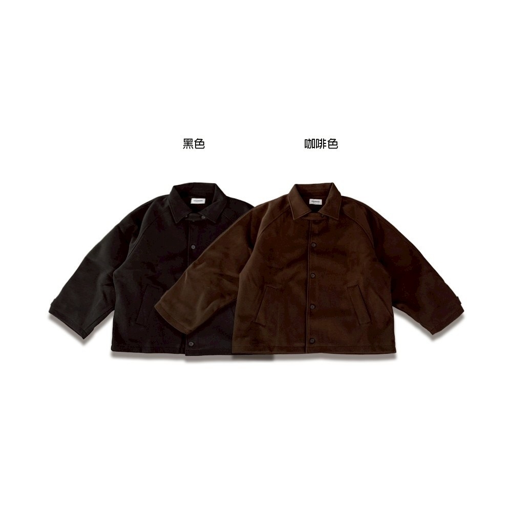 質感男毛尼排扣外套 68973