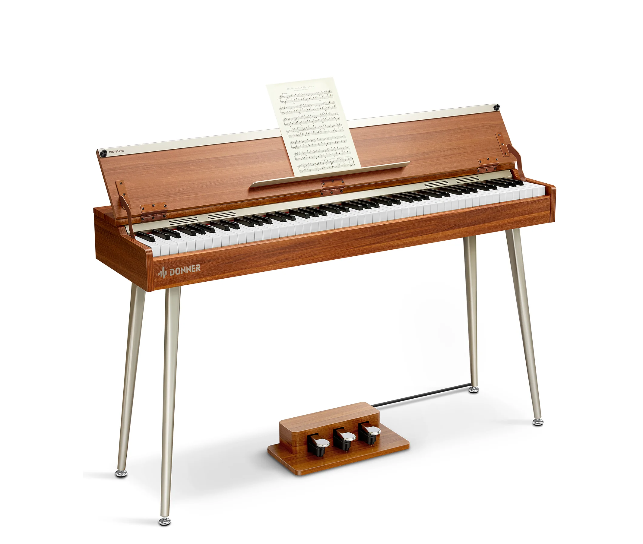 Donner DDP-80 Plus Digital Piano 88鍵數碼鋼琴木色木紋款琴身