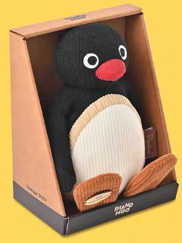 PINGU Penguin Family 45TH Corduroy Doll Retro Series
