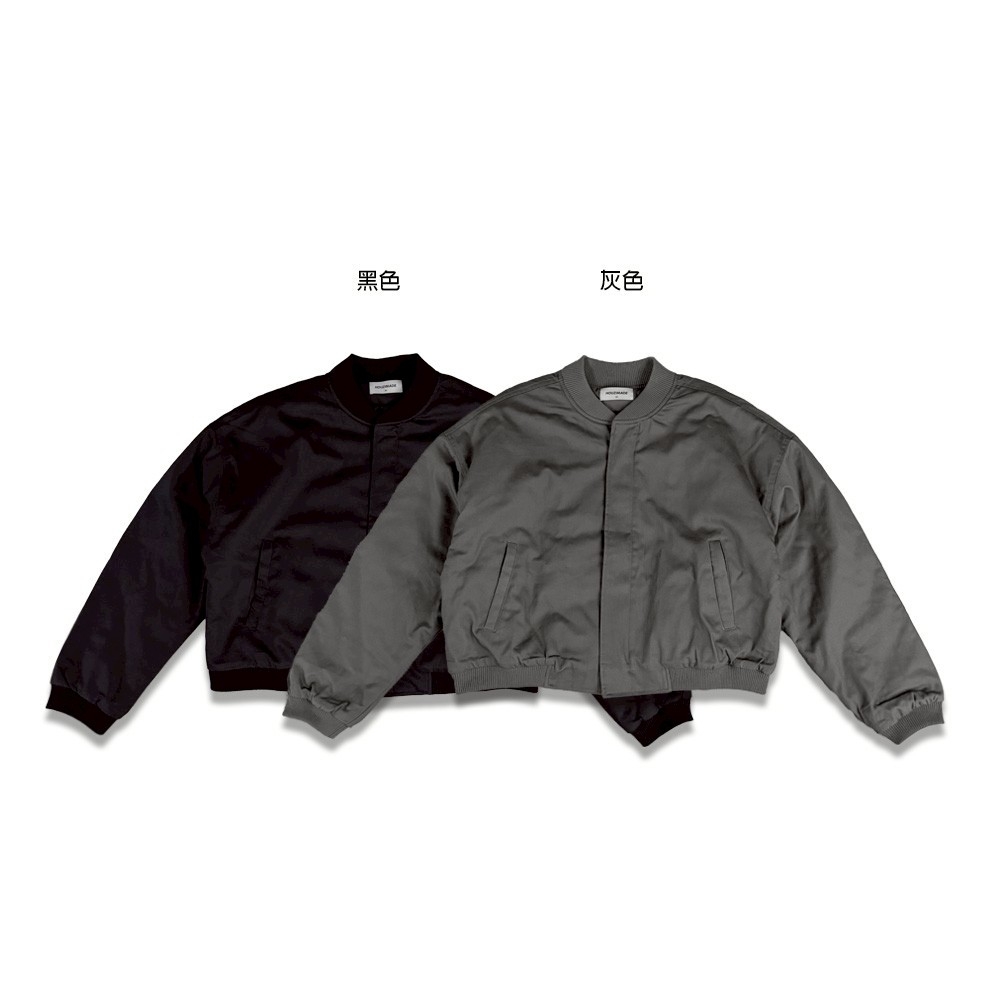 重磅鋪棉BOXY水洗短寬飛行外套 68946