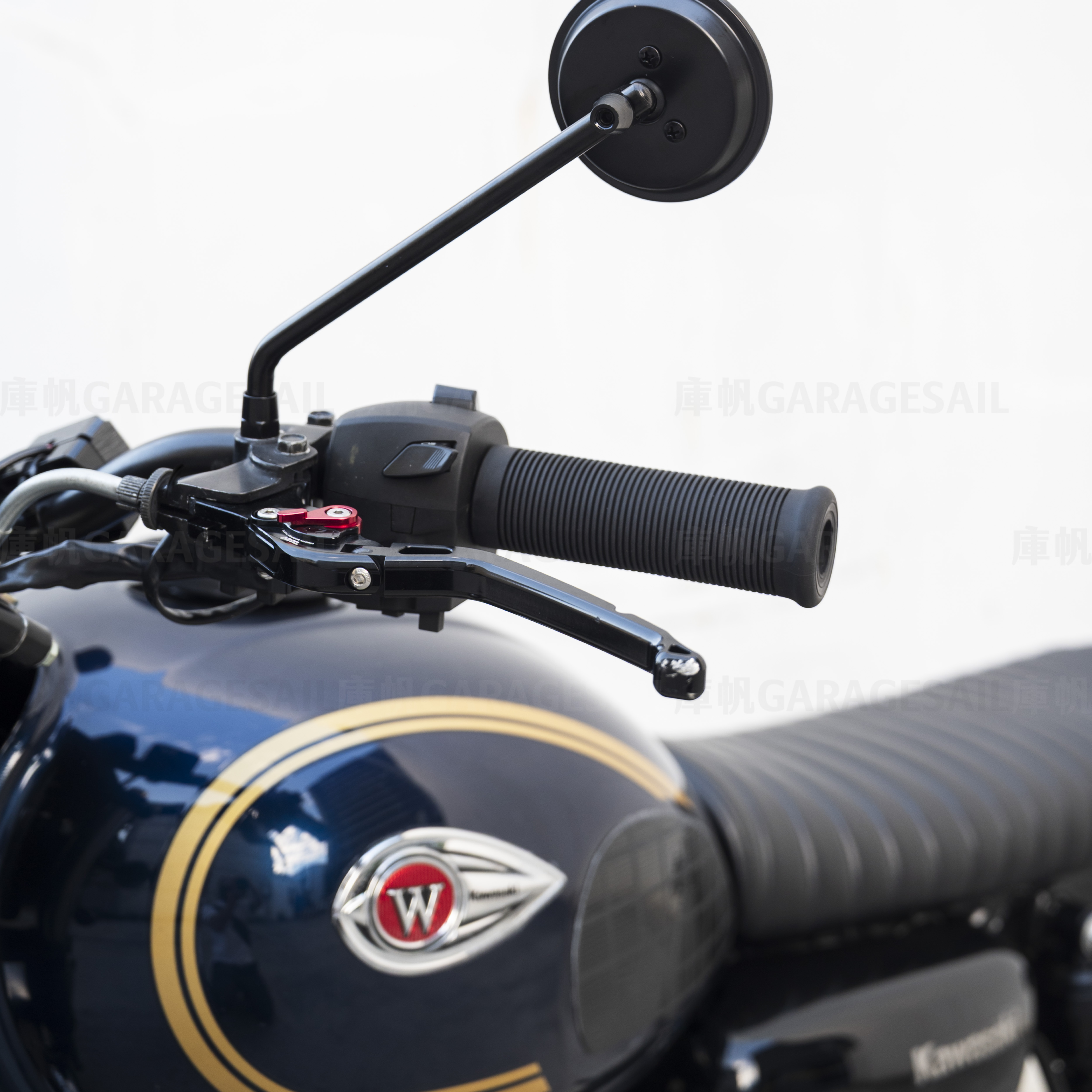 橡膠 握把套 橫條紋 - 黑