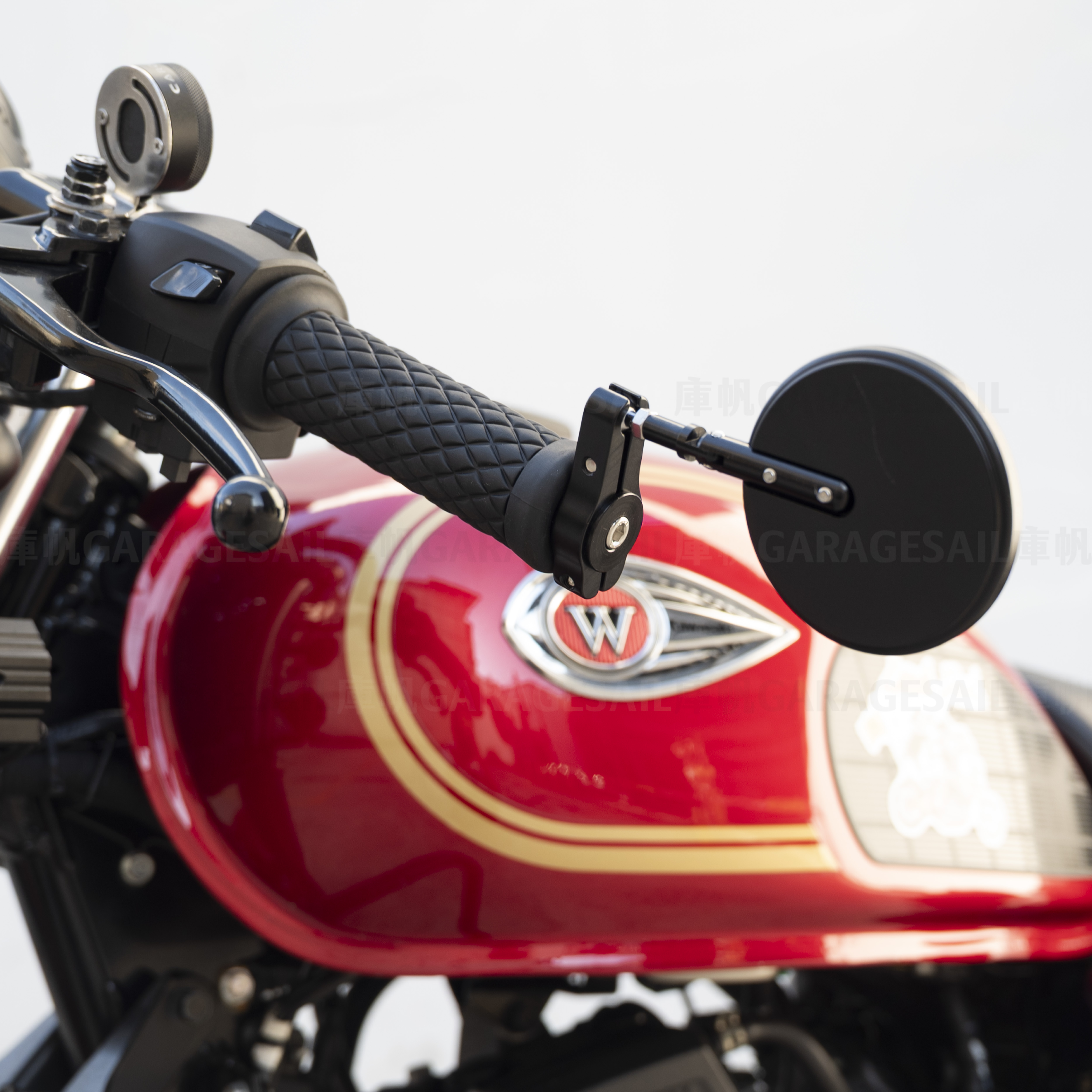 橡膠 握把套 菱格紋 - 黑