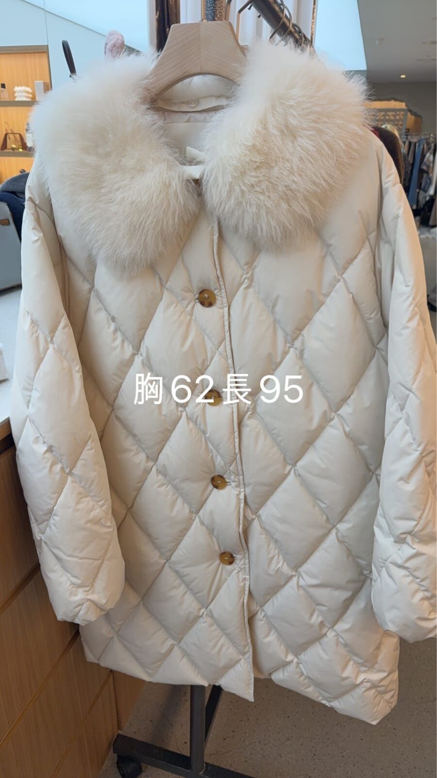 JU5319 超保暖鵝絨毛領中長羽絨服