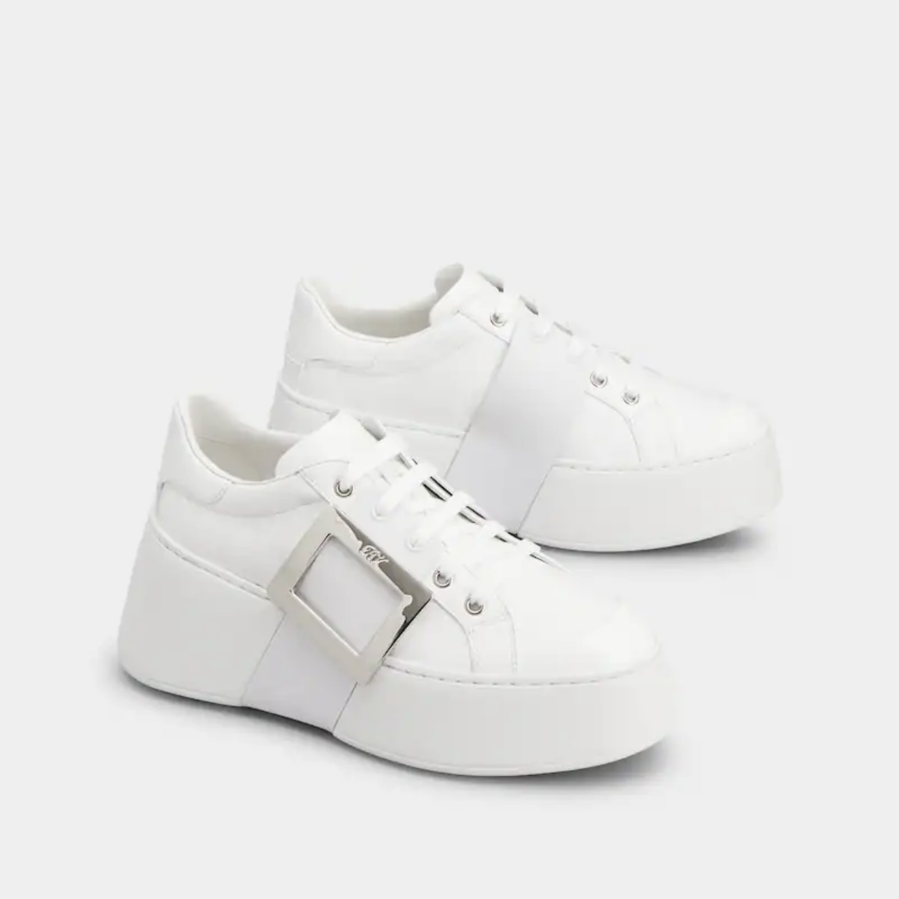 Roger Vivier viv skate sneakers thick white
