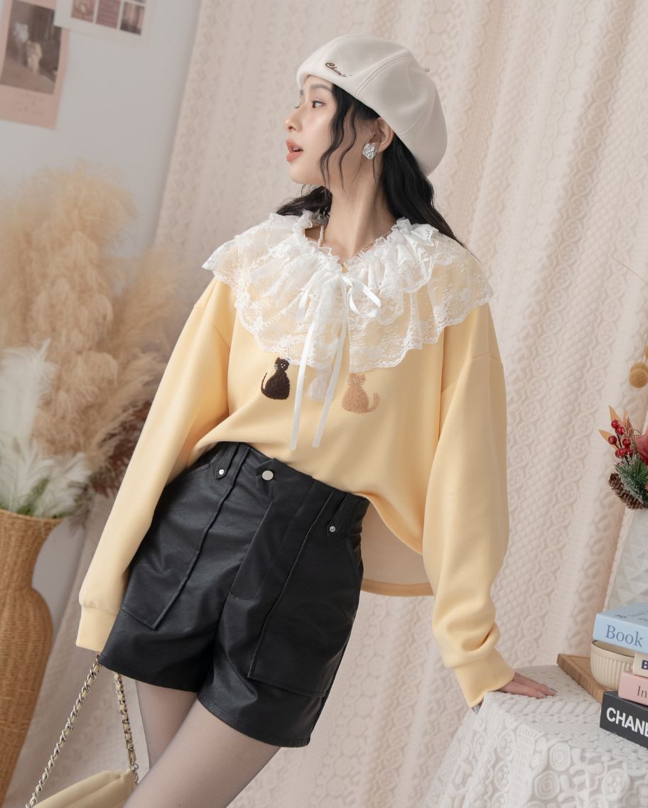 酷帥大貼袋皮短褲