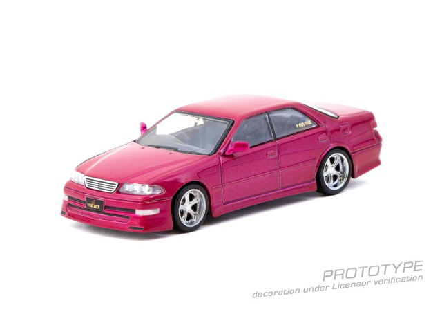 Tarmac Works VERTEX Toyota Mark II JZX100 紅色金屬模型車
