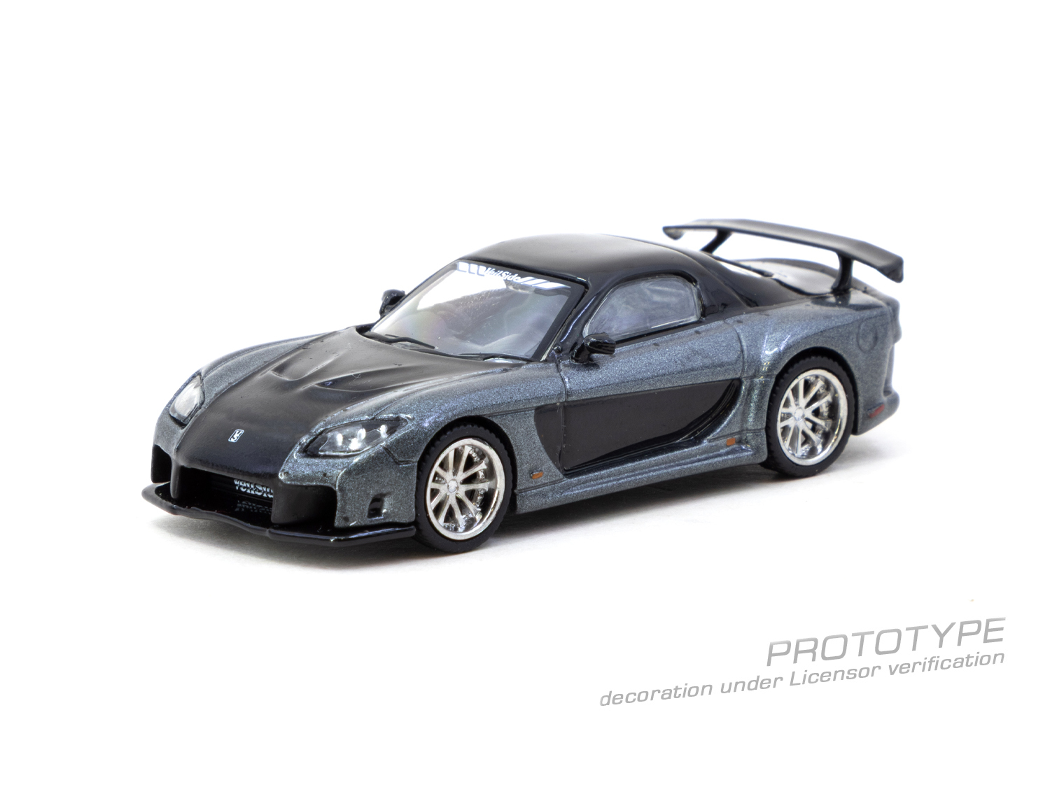 Tarmac Works 1/64 Mazda RX-7 VeilSide Fortune7 灰金屬／黑色