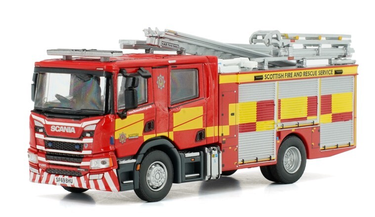 Tiny City UK27 模型消防車－蘇格蘭消防局 Scania 泵車