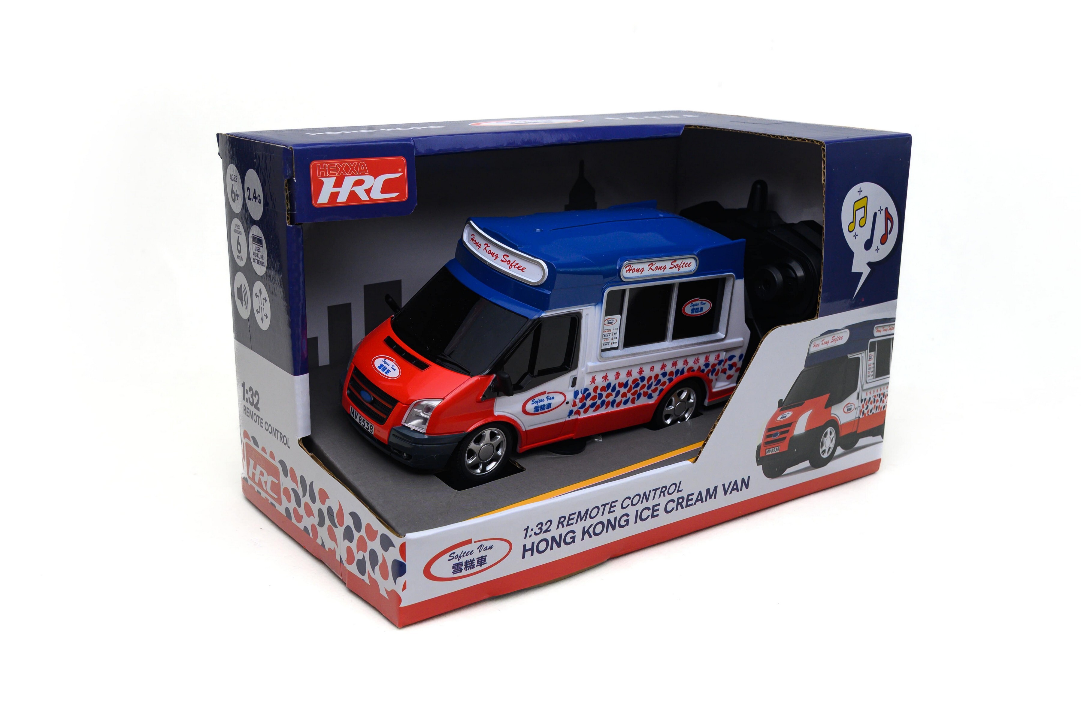 TINY x HRC 1/32 遙控模型車－香港雪糕車（可發聲&發光）