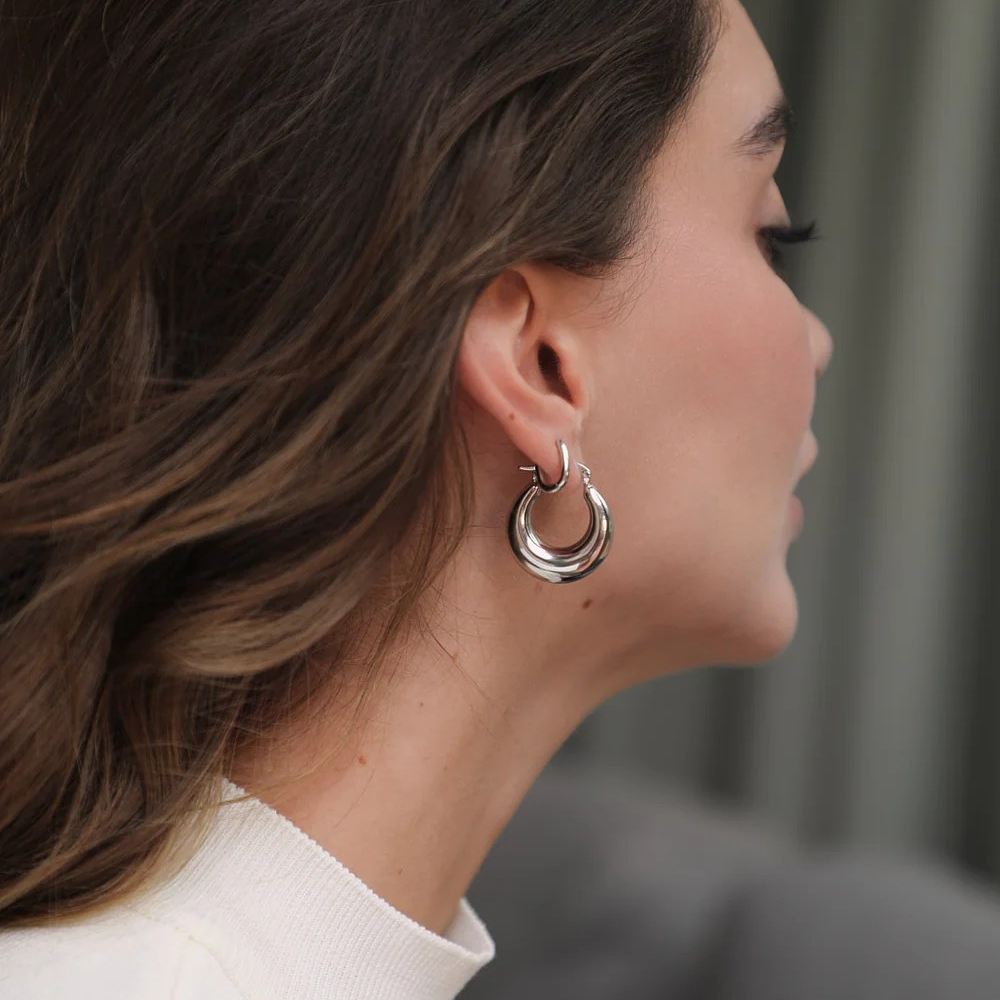 1WK0708-441 WAEKURA Milo Earrings Palladium (A-LX-E)