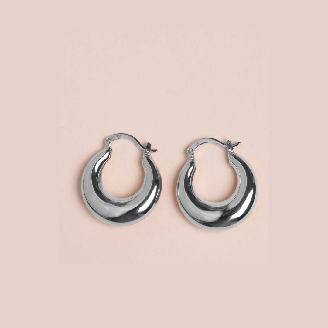 1WK0708-441 WAEKURA Milo Earrings Palladium (A-LX-E)