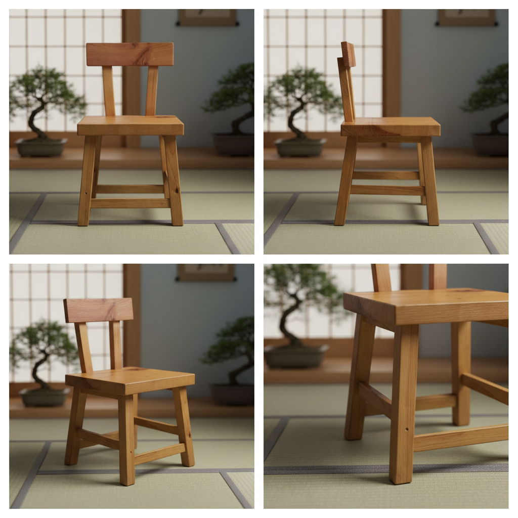 日式實木椅 禪風和室椅 榻榻米專用椅
