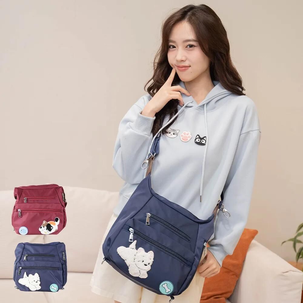 高地白梗 小花貓 肩背 斜背 後背包【現貨成品】