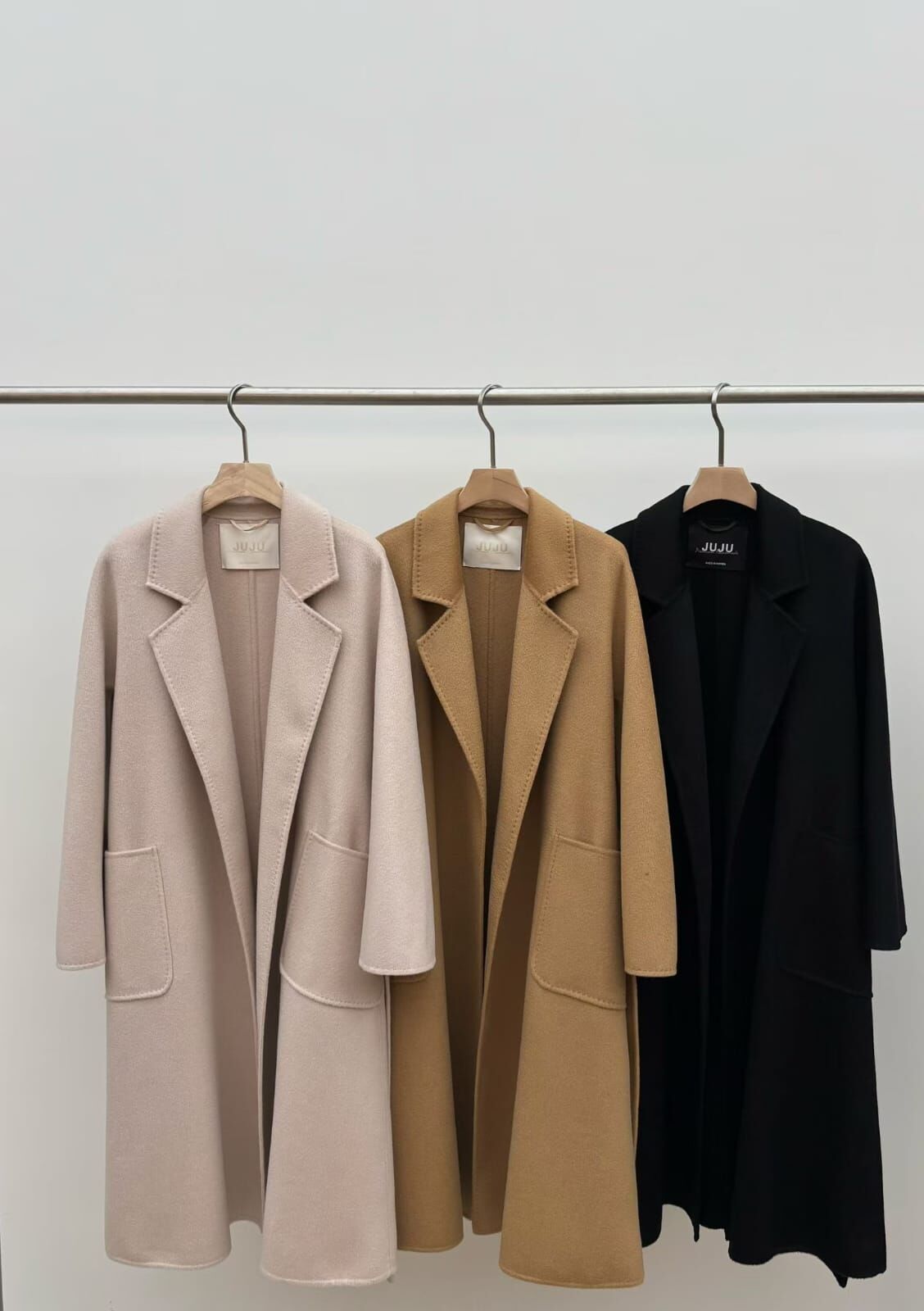 JU5333 綁繩手工混羊毛外套