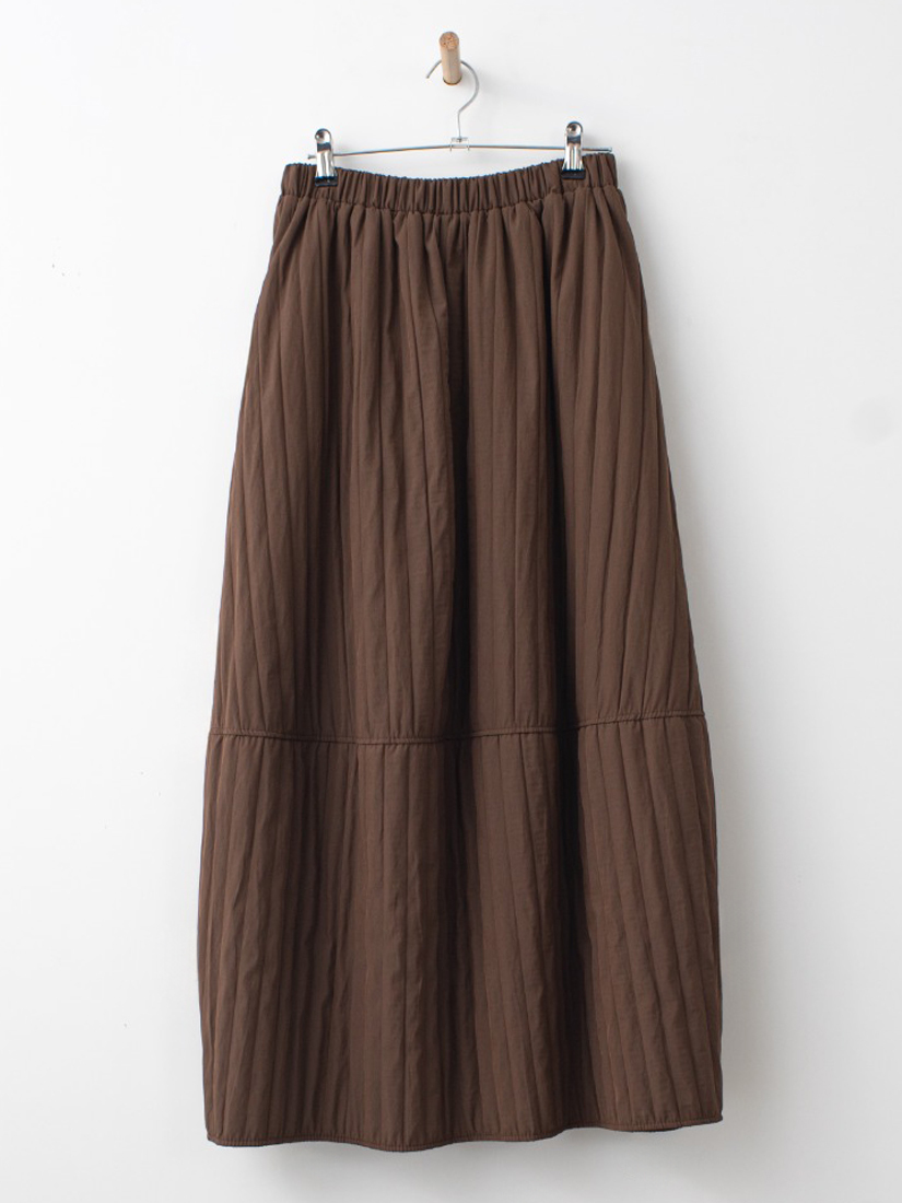 鋪棉自然壓縐花苞感長裙