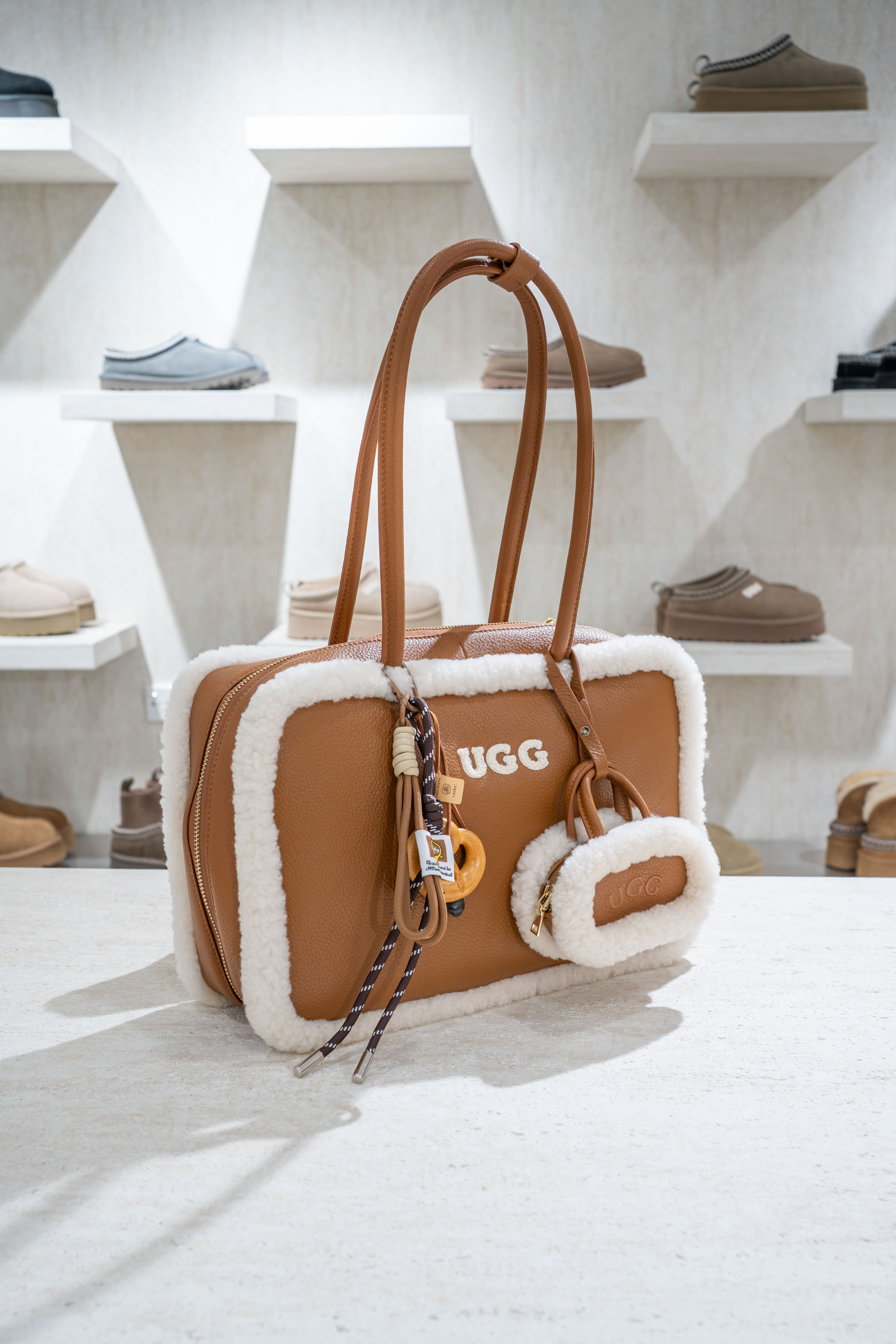 UGG Ozlana Logo Leather Tote Bag