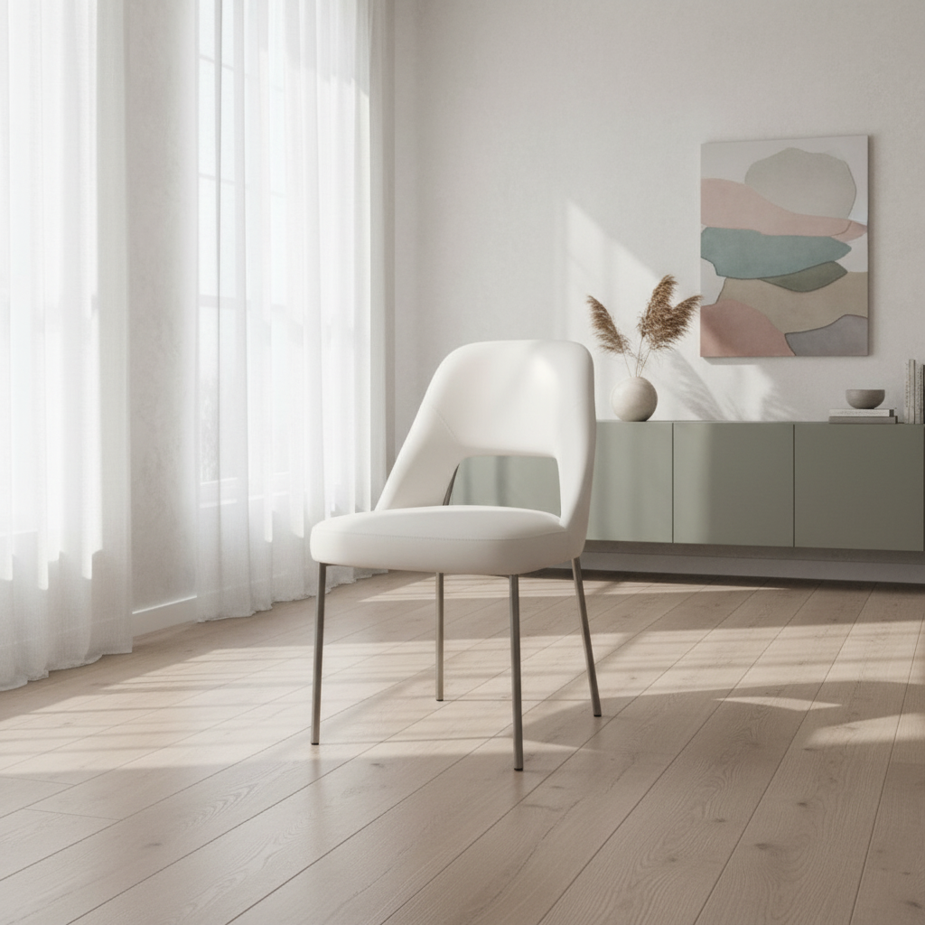 奶油風輕奢餐椅