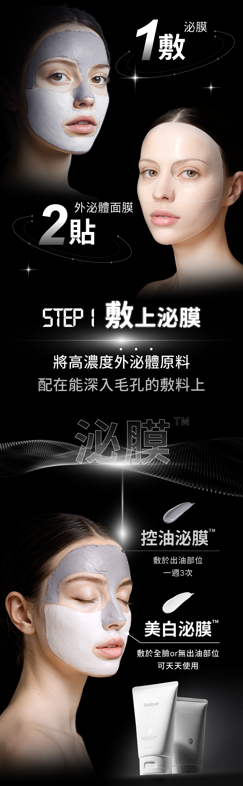 一敷進化型泌膜，分區清潔同時釋放高濃度外泌體