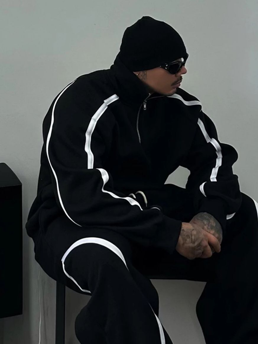 拼線衛衣(薄抓毛底) TAC-0396T