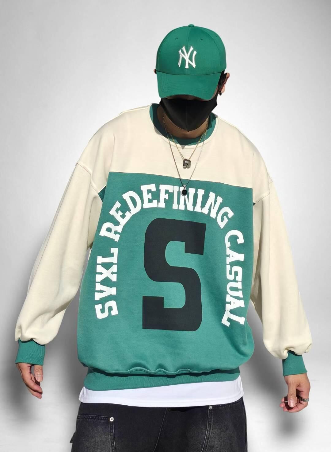 OverSize英文字衛衣 SVXL-095T