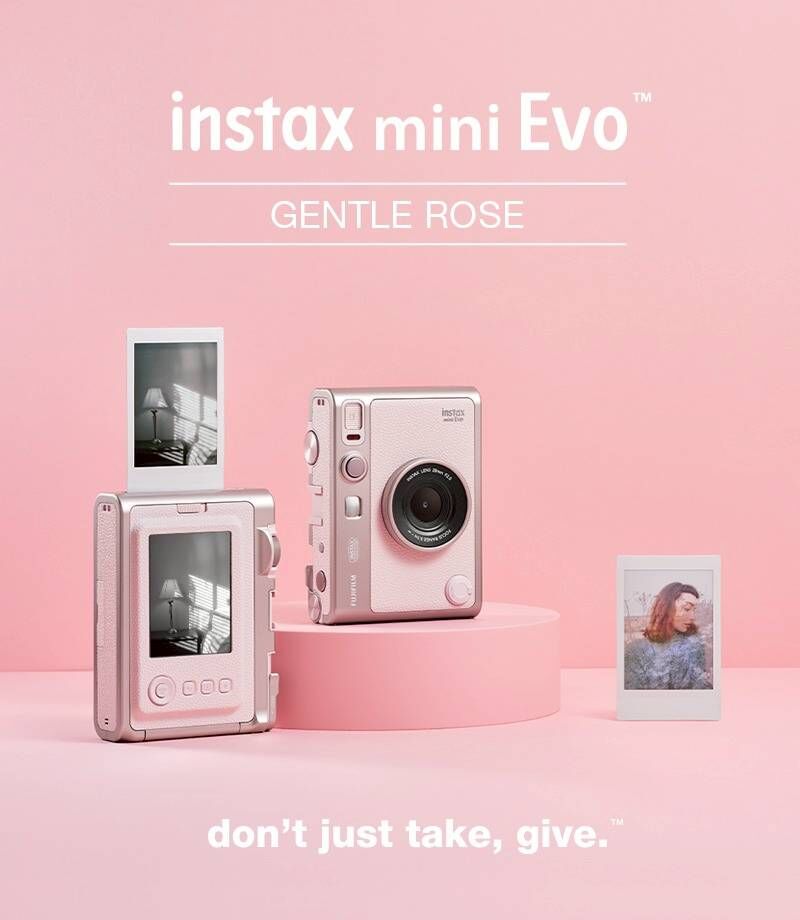 少 量 現 貨 (由倉庫直出)丨(不包運費) Fujifilm Mini EVO Gentle Rose 柔粉玫瑰 即影即有相機