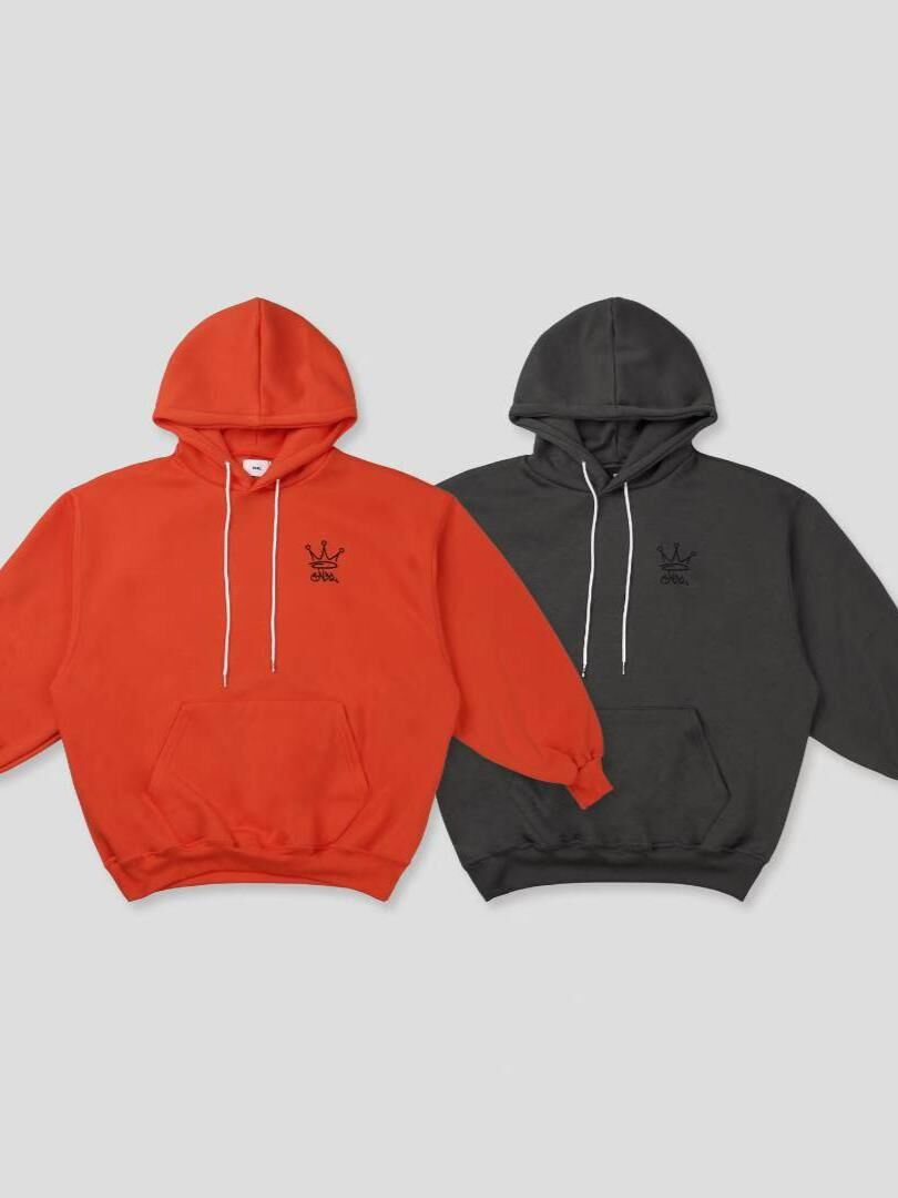 OverSize英文字圖案連帽衛衣(薄抓毛底) SVXL-096T