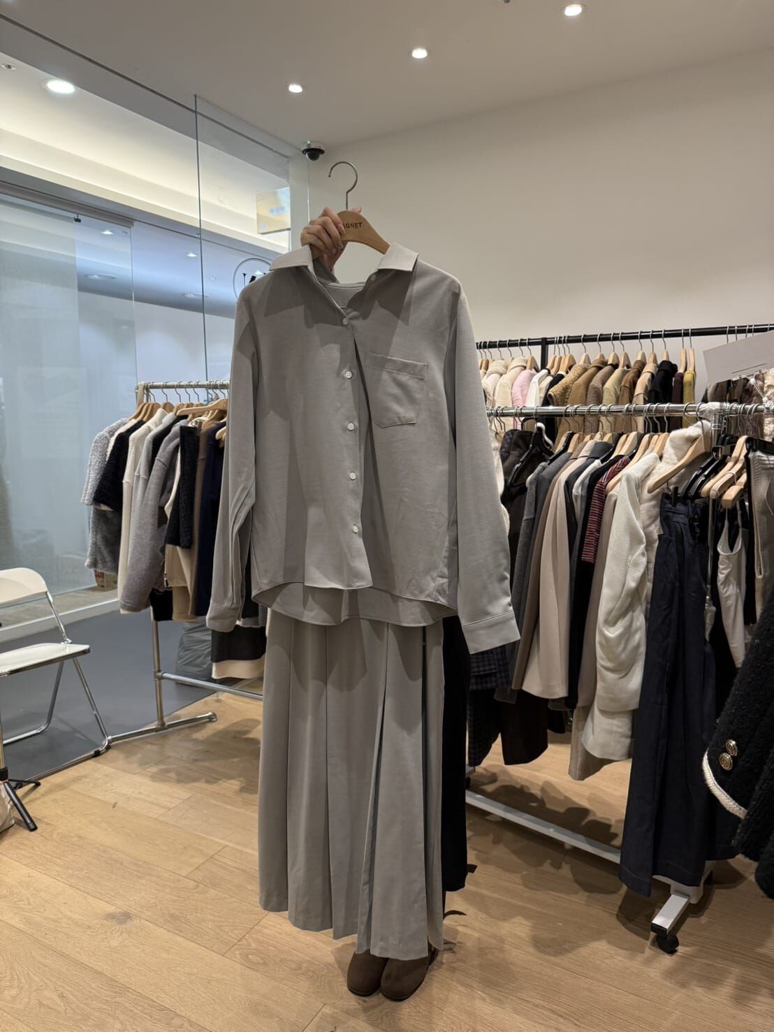 MN4904 灰色休閒恤衫半裙套裝 *特價* (優惠碼同充值購物金不適用)