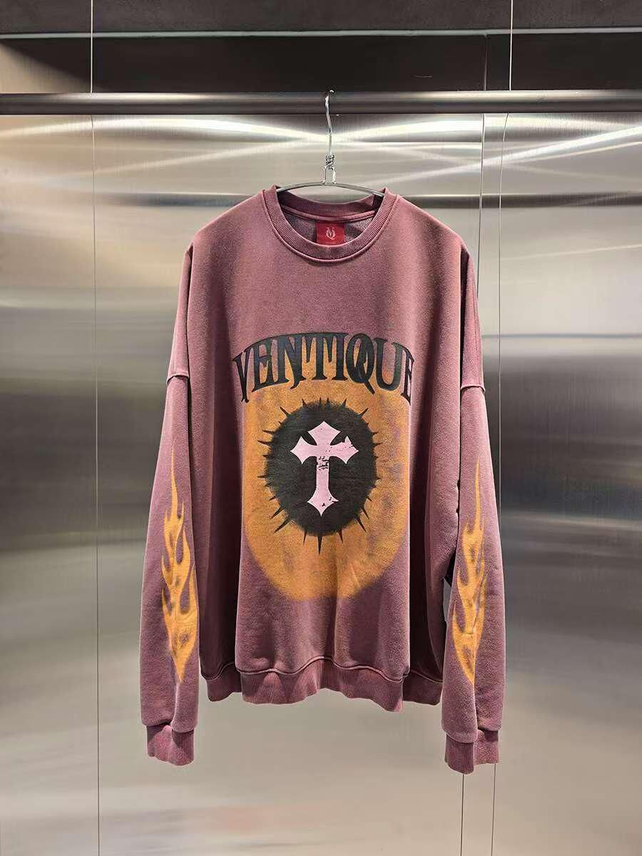 洗水英文字圖案衛衣 VENTIQUE-083T