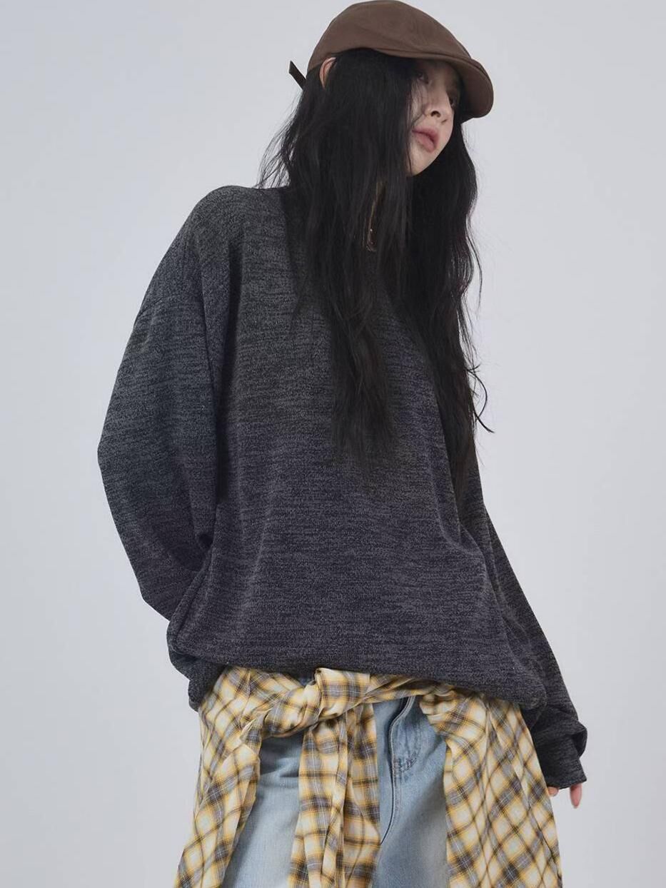 淨色針織長袖衫 ALLWAYS-047T