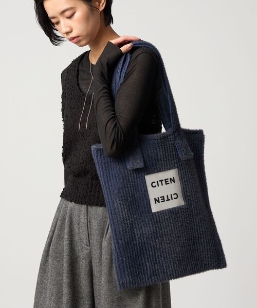 [現貨] CITEN / Shaggy Stripe Tote