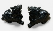 1230pa07-開運-黑水晶貔貅一對 (可經師傅開光)（A7）