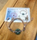 1230pa22-開運-天然A貨翡翠 - 藍水平安扣化太歲手繩附國檢證書(經師傅開光)（A22）