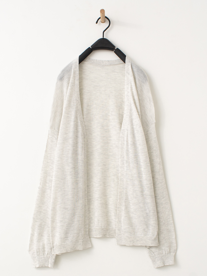 素面針織罩衫點點印花綁帶壓褶長洋裝組合