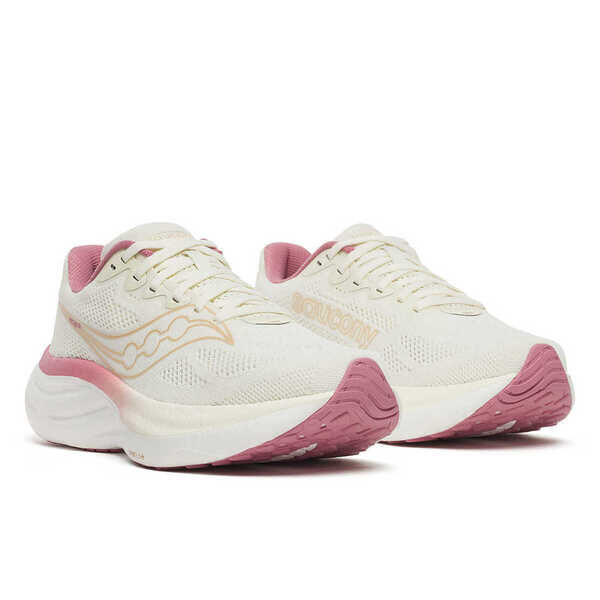 Saucony 索康尼 Ride 19 SA11055-142 女 慢跑鞋 跑鞋 路跑 香草白/粉 緩衝 避震