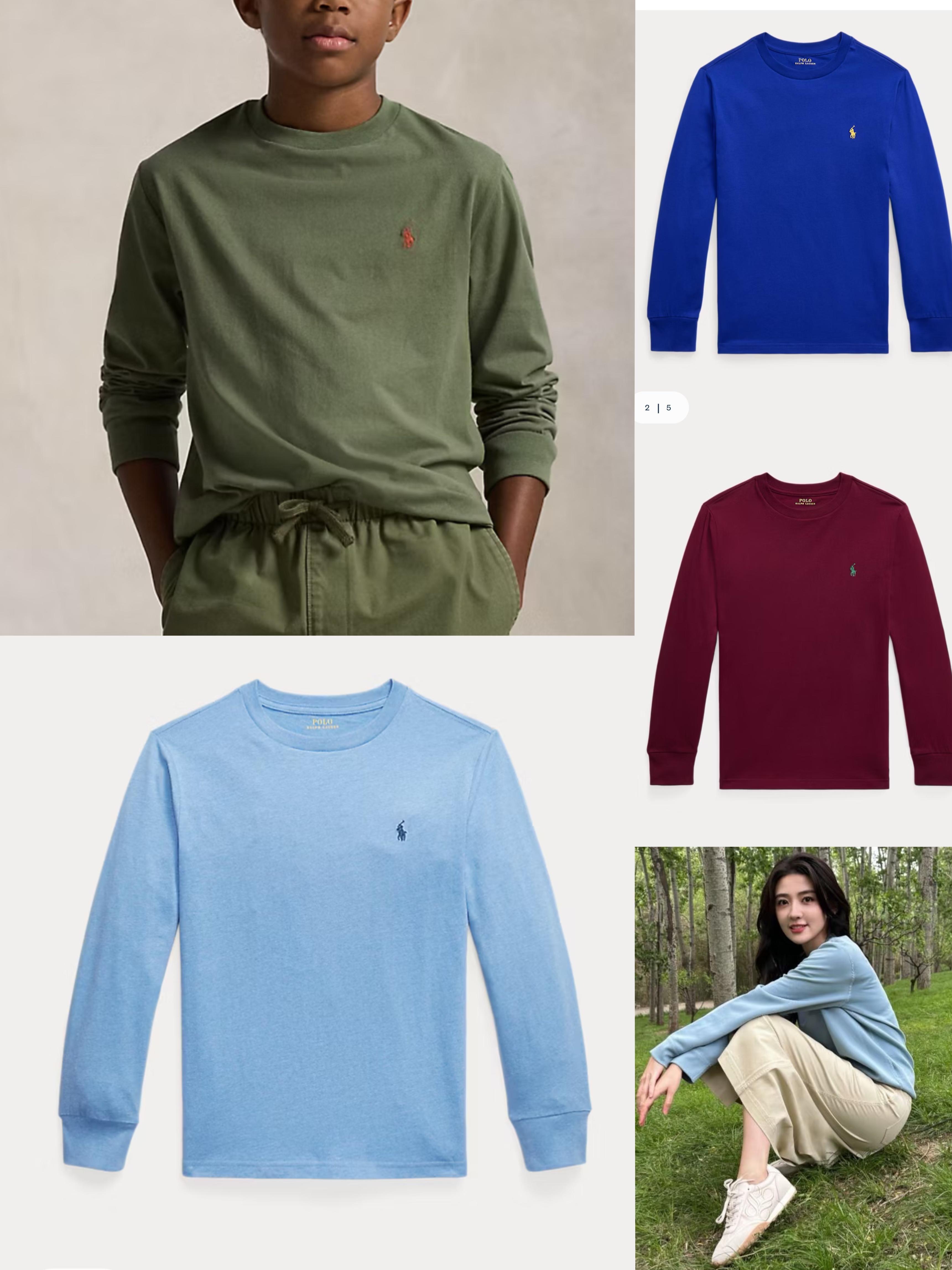 251229 美國減價Polo 男大童淨色上衣