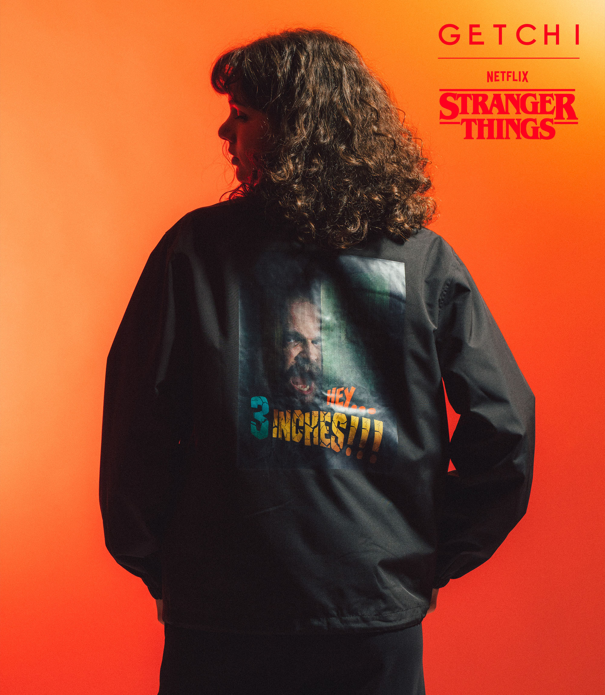 (現貨)Getchi X Stranger Things 中性款 經典劇照教練外套