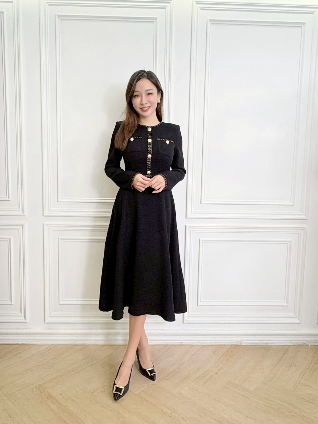 氣質滾金邊織紋傘洋